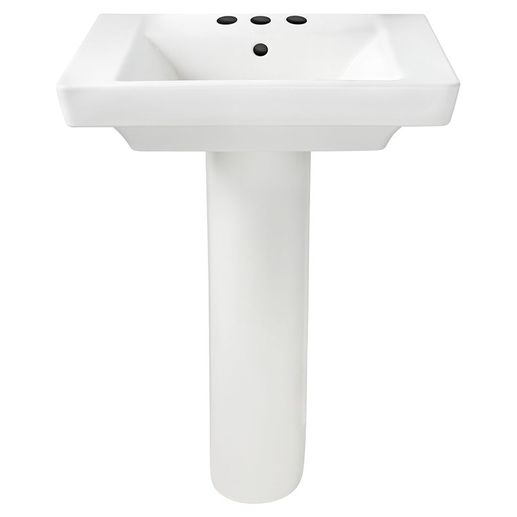 American Standard 0641 400 020 Boulevard 24 Pedestal Bathroom Sink And Base For 4 Centerset Faucet