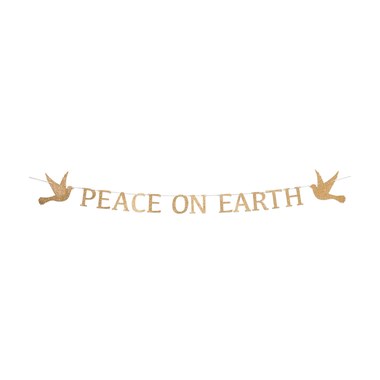Bethany Lowe "Peace on Earth" World Globe Aqua Gold Glitter Christmas Ornament 