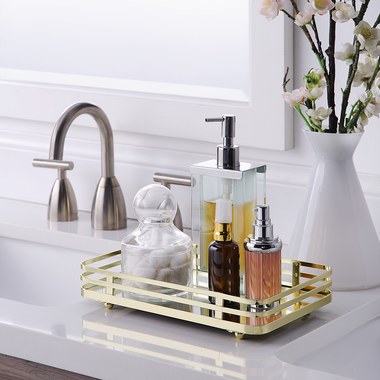 SunnyPoint Heavy Weight Classic Decorative Metal Fingertip Towel Holder  Stand for Bathroom, Kitchen, Vanity and Countertops. (Brush Chrome, 13.5 x