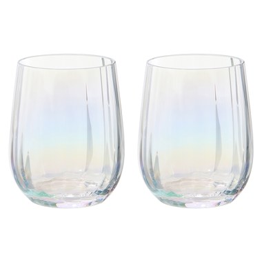 italian wine glass Trix Sea Blue Italian Crystal Glassware Set/2  Portico Shop