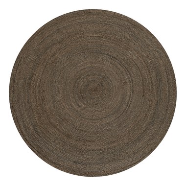 Brown 4' Round Area Rug