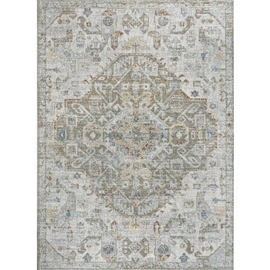 Cream/Brown/Green 3 ft. x 5 ft. Area Rug