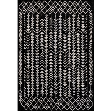 Black/Cream 3 ft. x 5 ft. Area Rug