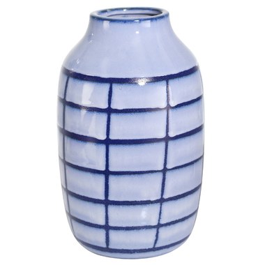 14088-02 Sagebrook Home Ceramic 12.5 Floral Vase Blue/White 