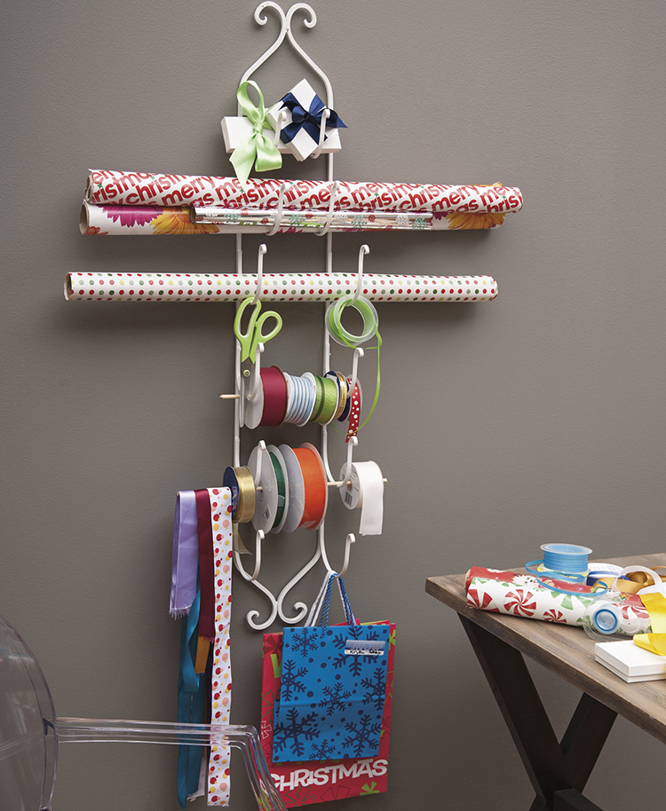Keep supplies organized with decorative storage containers.