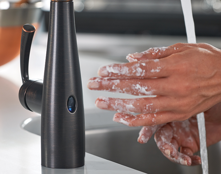 Touch or hands-free faucets are a great option if you don't like touching your faucet with dirty hands.