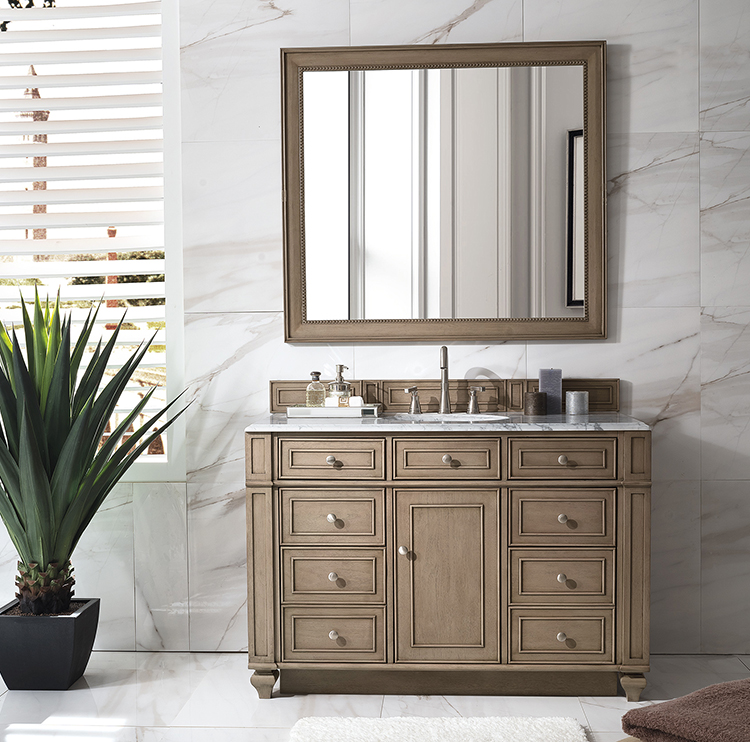 Traditional bath vanities have a classic design with elegant details.