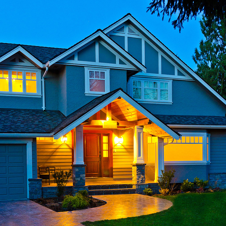 Craftsman style exterior deals lighting