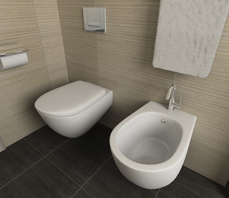 Today's bidets require approximately the same space as a standard toilet and come in many designs.