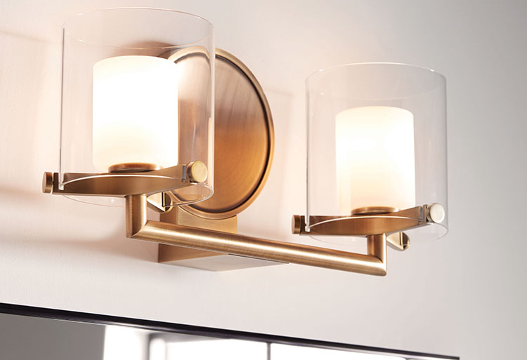 Bathroom vanity deals lights facing up