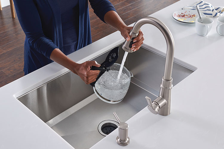 Changing out your kitchen faucet is a quick and affordable update that instantly gives your kitchen a new look.