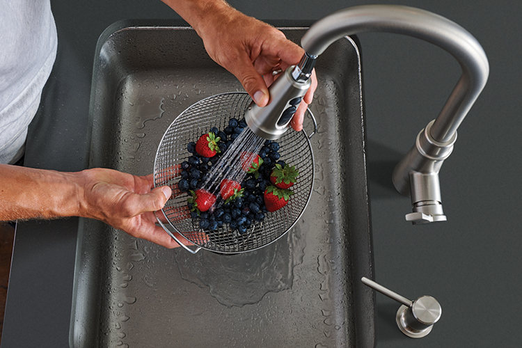 A kitchen sink faucet is one of the most used items in a busy kitchen.